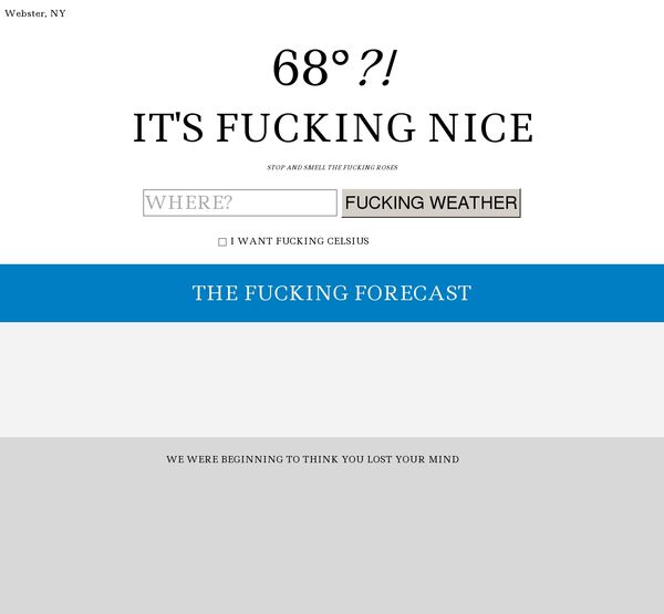 Nice weather to fuck